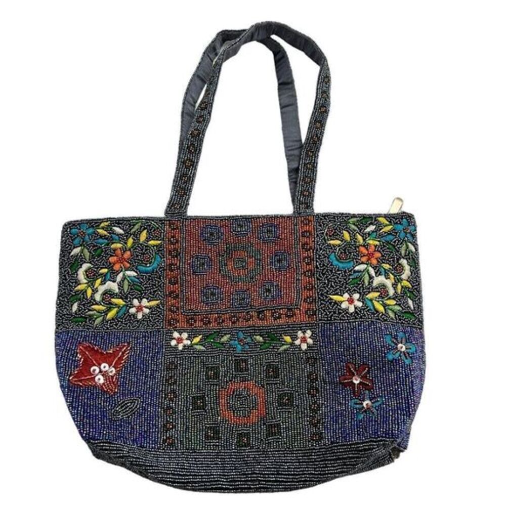 ERMO Allover Beaded Shoulder Bag